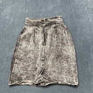 Vintage Wear Mini Skirt Womens S Dark Gray Cotton Classic Pleated Front